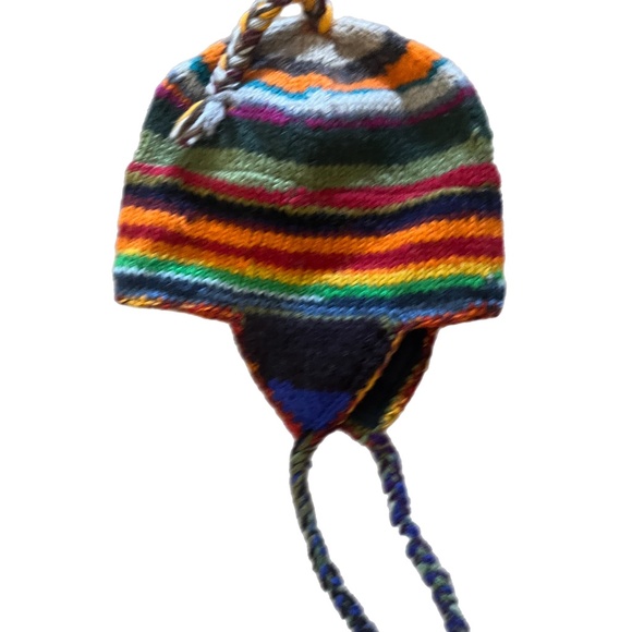 Colorful Yarn Wool Beanie Winter Cap Lined Cool Cat - Picture 1 of 4